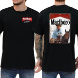 Cowboy Trump T-Shirt, Marlboro Parody Sublimation Retro Presidential Shirt, Classic Cotton Top, Soft Fabric Shortsleeve Shirt