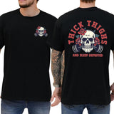 Casual, 2-sidedThick Thighs and Sleep Deprived Shirt, Full Color, For Men ,Gift For men, Casual.