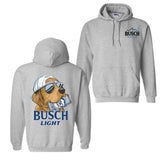 Busch Light Hunting Dog 2 Sided Hoodie and T-shirt, Busch Light Hoodie Full Color For Men and Women, Unisex Outdoors Funny Beer Printed Hoodie