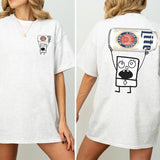 DoodleBob Miller Lite Unisex T-Shirt, Doodlebob Beer Graphic 2 Sided Shirt, Vintage Drink T-Shirt, Drinking Tshirt for Men, Comfort Cotton Fabric Tshirt, Printed Graphic Women's Top, Casual Womenswear, Drink Shirt