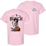 Busch Light Beer, Busch Light Halloween Skeleton Pumpkin 2 Sides T-Shirt, Busch Light Halloween Shirt, Halloween Shirt, For Men, For Women, Halloween Cute