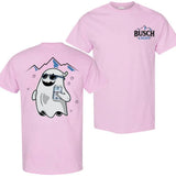 Busch Light, Busch Light Ghost Halloween 2 Sided T-Shirt, Halloween T-Shirt, High-Quality Printing, All Seasons, Casual Fitted, For Men And Women Menswear Top Tshirt Streetwear Crewneck