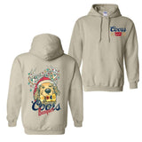 Christmas Shirt, Coors Christmas Golden Dog 2 Siders Hoodies, Coors Christmas Hoodies, Perfect For Beer Lovers, Unisex for Men and For Women