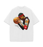 Allen Iverson The Answer Sixers 90's Basketball Vintage Streetwear Style T-Shirt Crewneck Cotton Menswear Top