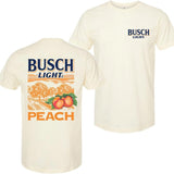 Busch Light Peach Scenic T-Shirt, Menswear Top, Colorful, For Him, For Her