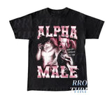 Alpha male shirt, Funny graphic tee, Wolf alpha male shirt, Pink graphic tee, Funny unisex t-shirt, Wolf graphic tee, Offensive shirt