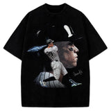 Aaron Judge New York Custom Comic Style Baseball Custom Graphic T-Shirt Crewneck Cotton Menswear Top