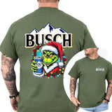 Busch Light Beer Christmas Shirt, Funny Christmas Shirt, Soft Fabric Shortsleeve Shirt