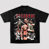 CM PUNK TEE, Wrestling Graphic Tee, Sports T-shirt, Athlete Shirt, Wrestling Gift, Fitness Tee Crewneck Clothing Cotton Menswear