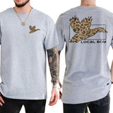 Camo Duck Hunting Shirt, Old School Camo T-Shirt Unisex 2 Sided, Casual Menswear, Classic Cotton Top, Soft Fabric Shortsleeve Shirt