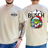 Busch Light Beer Christmas Shirt, Funny Christmas Shirt, Soft Fabric Shortsleeve Shirt