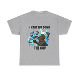 Cant Put Down The Cup T-shirt - Fortnite -  Funny Shirt, Meme Shirt, Fortnite Cotton Menswear Fabric fortnite shirt graphic tee
