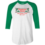 Tropicana Lanes - Inglewood, CA - Vintage Bowling Alley - 3/4 Sleeve Raglan T-Shirt