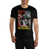 My Hero Academia Group Japanese Bioworld Adult T-Shirt