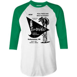 Tur Mai Kai - Kalamazoo, MI - Vintage Tiki Bar - 3/4 Sleeve Raglan T-Shirt