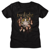 TThe Twilight Saga - Cullen Family With Crest Womens T-Shirt