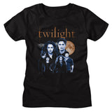 The Twilight Saga - Cullen Family With Moon Womens T-Shirt