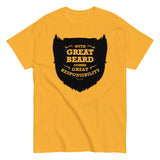 With Great Beard Comes Great Responsibility Men's Classic Tee