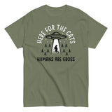 Here For The Cats, Humans Are Gross Men's Classic Tee