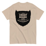 With Great Beard Comes Great Responsibility Men's Classic Tee