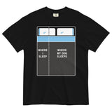 Where I Sleep, Where My Dog Sleeps Men's Relaxed Fit Tee