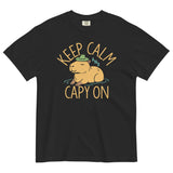 Keep Calm And Capy On Men's Relaxed Fit Tee