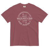 Schrodinger's Cat Walks Into A Bar Men's Relaxed Fit Tee