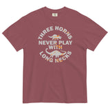 Three Horns Never Play With Long Necks Men's Relaxed Fit Tee