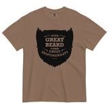 With Great Beard Comes Great Responsibility Men's Relaxed Fit Tee