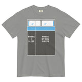 Where I Sleep, Where My Dog Sleeps Men's Relaxed Fit Tee