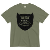 With Great Beard Comes Great Responsibility Men's Relaxed Fit Tee