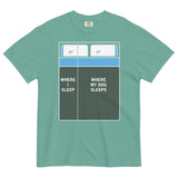 Where I Sleep, Where My Dog Sleeps Men's Relaxed Fit Tee
