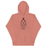 Too Close Eye Chart Unisex Hoodie