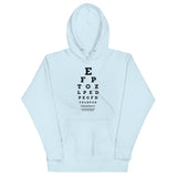 Too Close Eye Chart Unisex Hoodie
