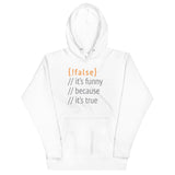 It's Funny Because It's True Unisex Hoodie