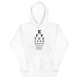 Too Close Eye Chart Unisex Hoodie