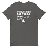 Introverted But Willing To Discuss Cats Men's Signature Tee