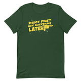 Shoot First Ask Questions Later Men's Signature Tee
