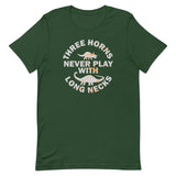 Three Horns Never Play With Long Necks Men's Signature Tee