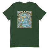 Stained Glass Police Box Men's Signature Tee