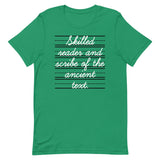 Skilled Reader And Scribe Of The Ancient Text Men's Signature Tee