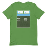 Where I Sleep, Where My Dog Sleeps Men's Signature Tee
