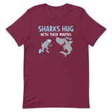 Sharks Hug With Their Mouths Men's Signature Tee