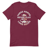 Three Horns Never Play With Long Necks Men's Signature Tee