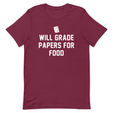 Will Grade Papers For Food Men's Signature Tee
