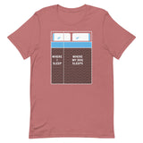 Where I Sleep, Where My Dog Sleeps Men's Signature Tee