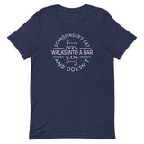 Schrodinger's Cat Walks Into A Bar Men's Signature Tee