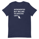 Introverted But Willing To Discuss Cats Men's Signature Tee