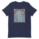 Stained Glass Police Box Men's Signature Tee