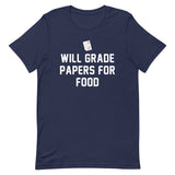 Will Grade Papers For Food Men's Signature Tee